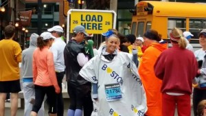 "So glad I had one of the ponchos to wear before the race! It helped keep me toasty warm! I actually saw some people running most of the race wearing the poncho!" - Karen F.